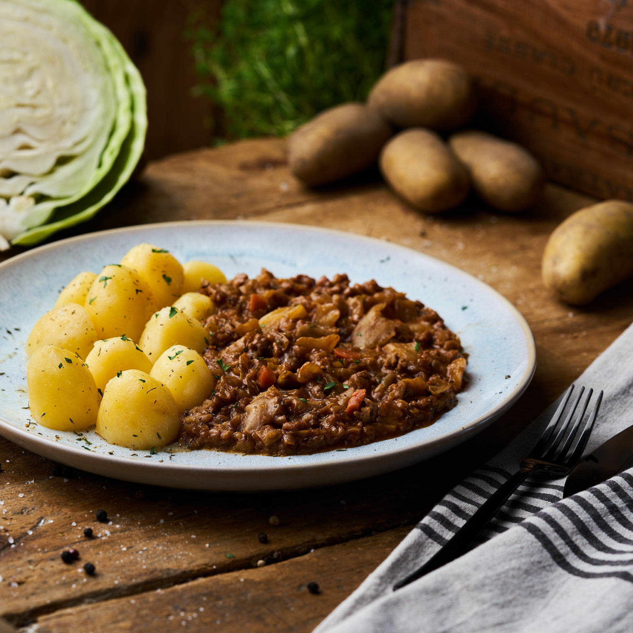 Schmorkohltopf mit Butterkartoffeln - freshfoodz